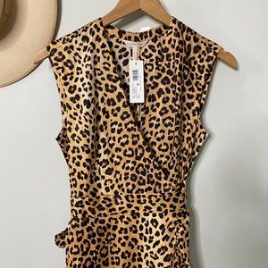 rebecca taylor spring leopard wrap dress